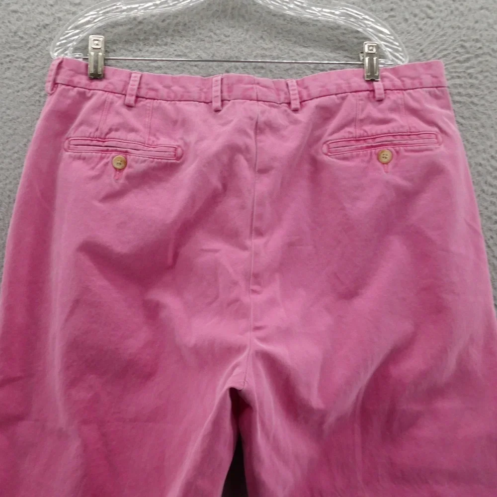 Peter Millar Men Raleigh Washed Twill Chino Pant‎ 38x28 Pink Flat Front Straight
